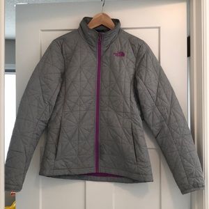 North Face Gray quilted Jacket